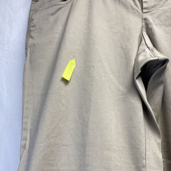 Old Navy Maternity Cuffed Ankle Pants Women Size 2 Khaki Stretch With Pockets - Picture 3 of 16